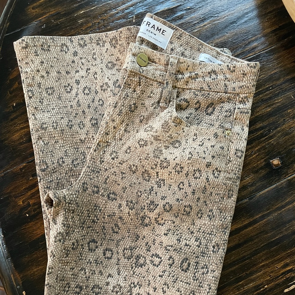 Frame snake print jeans